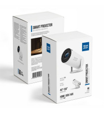Proiettore Portatile Smart Blue Star HY300 Pro Android 11 WiFi 6 Bluetooth 5.0 HD 720p Supporto 4K 130 Pollici HDMI USB Bianco