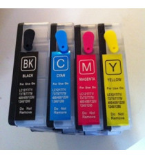 4 CARTUCCE VUOTE RICARICABILI BROTHER  LC SERIE 12401280