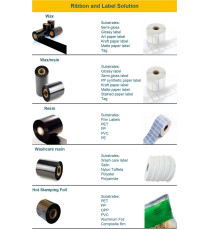 NASTRO RIBBON ZEBRA 110MMX300MT NERO IN CERA COMPATIBILE CK16GW110X300MT GENERAL WAX PER SATO TOSHIBA CITIZEN ZEBRA INTERMEC