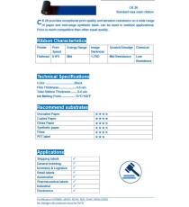 NASTRO RIBBON ZEBRA 110MMX300MT NERO IN CERA COMPATIBILE CK16GW110X300MT GENERAL WAX PER SATO TOSHIBA CITIZEN ZEBRA INTERMEC