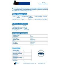 NASTRO RIBBON ZEBRA 110MMX300MT NERO IN CERA-RESINA PREMIUM QUALITY COMPATIBILE CK28WR110X300MT PER SATO TOSHIBA CITIZEN ZEBRA 