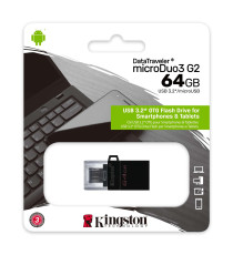 PENDRIVE 32 GB DATATRAVELER microDuo USB 3.2 DTDUO3G2/32GB Drive Flash microUSB e USB Type-A per Android OTG PENDRIVE 32 GB DATATRAVELER microDuo USB 3.2 DTDUO3G2/32GB Drive Flash microUSB e USB Type-A per Android OTG