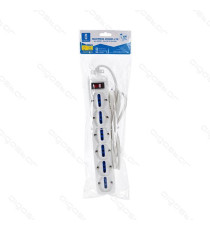 MULTIPRESA CIABATTA ELETTRICA SCHUKO 6 POSTI CON INTERRUTTORE GENERALE CAVO DA 1,5 METRI SPINA 16A 250V P40/10A a 10A/16A/F MULTIPRESA CIABATTA ELETTRICA SCHUKO 6 POSTI CON INTERRUTTORE GENERALE CAVO DA 1,5 METRI SPINA 16A 250V P40/10A a 10A/16A/F