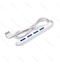 MULTIPRESA CIABATTA ELETTRICA 4 POSTI CON INTERRUTTORE GENERALE -CAVO DA 5 METRI-SPINA 16A 250V-2500W- CON PROTEZIONE BAMBINI