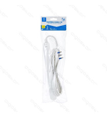 MULTIPRESA CIABATTA ELETTRICA 4 POSTI CON INTERRUTTORE GENERALE -CAVO DA 5 METRI-SPINA 16A 250V-2500W- CON PROTEZIONE BAMBINI