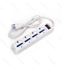 MULTIPRESA CIABATTA ELETTRICA SCHUKO 5 POSTI CON INTERRUTTORE GENERALE CAVO DA 1,5 METRI SPINA 16A 250V P40/10A a 10A/16A MULTIPRESA CIABATTA ELETTRICA SCHUKO 5 POSTI CON INTERRUTTORE GENERALE CAVO DA 1,5 METRI SPINA 16A 250V P40/10A a 10A/16A