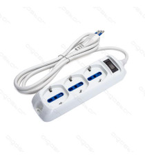 MULTIPRESA CIABATTA ELETTRICA SCHUKO 4 POSTI CON INTERRUTTORE GENERALE CAVO DA 1,5 METRI SPINA 16A 250V P40/10A a 10A/16A MULTIPRESA CIABATTA ELETTRICA SCHUKO 4 POSTI CON INTERRUTTORE GENERALE CAVO DA 1,5 METRI SPINA 16A 250V P40/10A a 10A/16A