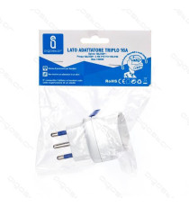 ADATTATORE TRIPLO CON SPINA 10A/250V S11 3 PRESE (3 PRESE P11) BIANCO MAX 1500W CON PROTEZIONE BAMBINI ADATTATORE TRIPLO CON SPINA 10A/250V S11 3 PRESE (3 PRESE P11) BIANCO MAX 1500W CON PROTEZIONE BAMBINI