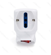 ADATTATORE TRIPLO CON SPINA 16A 250V S11 3 PRESE (2 P17/11 e 1P40) 16A/250V BIANCO CON INTERRUTTORE MAX 1500W PROTEZIONE BAMBINI ADATTATORE TRIPLO CON SPINA 16A 250V S11 3 PRESE (2 P17/11 e 1P40) 16A/250V BIANCO CON INTERRUTTORE MAX 1500W PROTEZIONE BAMBINI