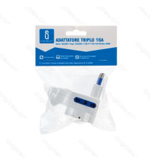 ADATTATORE TRIPLO CON SPINA 16A 250V S11 3 PRESE (2 P17/11 e 1P40) 16A/250V BIANCO CON INTERRUTTORE MAX 1500W PROTEZIONE BAMBINI ADATTATORE TRIPLO CON SPINA 16A 250V S11 3 PRESE (2 P17/11 e 1P40) 16A/250V BIANCO CON INTERRUTTORE MAX 1500W PROTEZIONE BAMBINI