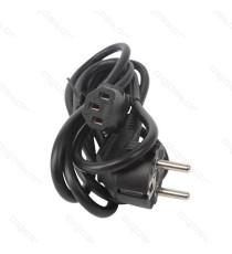 CAVO DI ALIMENTAZIONE CON SPINA PIATTA 10A 250V - CAVO 1,8MT - PER COLLEGAMENTO APPARECCHI ELETTRICI