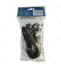 CAVO DI ALIMENTAZIONE CON SPINA PIATTA 10A 250V - CAVO 1,8MT - PER COLLEGAMENTO APPARECCHI ELETTRICI