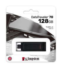 PENDRIVE 128GB USB-C DATATRAVELER 70 KINGSTON DT70/128GB 128 GB USB 3.2 Gen 1 Drive Flash USB-C PENDRIVE 128GB USB-C DATATRAVELER 70 KINGSTON DT70/128GB 128 GB USB 3.2 Gen 1 Drive Flash USB-C