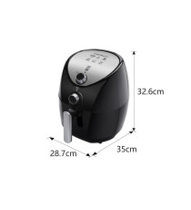 FRIGGITRICE AD ARIA DA 3.2 LITRI - 1500W - CIRCOLAZIONE ARIA 360 GRADI - IN ACCIAIO INOX TIMER E CONTROLLO TEMPERATURA AIGOSTAR FRIGGITRICE AD ARIA DA 3.2 LITRI - 1500W - CIRCOLAZIONE ARIA 360 GRADI - IN ACCIAIO INOX TIMER E CONTROLLO TEMPERATURA AIGOSTAR