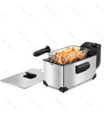 FRIGGITRICE AD OLIO DA 3 LITRI EXCLUSIVE - 2200W IN ACCIAIO INOX CAMERA SMALTATA TERMOSTATO REGOLABILE FILTRO ANTI-FUMO AIGOSTAR FRIGGITRICE AD OLIO DA 3 LITRI EXCLUSIVE - 2200W IN ACCIAIO INOX CAMERA SMALTATA TERMOSTATO REGOLABILE FILTRO ANTI-FUMO AIGOSTAR