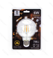 LAMPADINA LED FILAMENTO A60 8W ATTACCO E27 1050 LUMEN 6500K LUCE FREDDA D60*H105mm ANGOLO 360 GRADI EQUIVALE A 75W INCADESCENZA LAMPADINA LED FILAMENTO A60 8W ATTACCO E27 1050 LUMEN 6500K LUCE FREDDA D60*H105mm ANGOLO 360 GRADI EQUIVALE A 75W INCADESCENZA