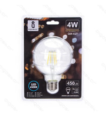 LAMPADINA LED FILAMENTO G95 6W ATTACCO E27 750 LUMEN 2700K LUCE CALDA D95*H135mm ANGOLO 360 GRADI EQUIVALE A 57W INCADESCENZA LAMPADINA LED FILAMENTO G95 6W ATTACCO E27 750 LUMEN 2700K LUCE CALDA D95*H135mm ANGOLO 360 GRADI EQUIVALE A 57W INCADESCENZA
