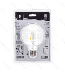 LAMPADINA LED FILAMENTO G95 4W ATTACCO E27 450 LUMEN 6500K LUCE FREDDA D95*H135mm ANGOLO 360 GRADI EQUIVALE A 39W INCADESCENZA LAMPADINA LED FILAMENTO G95 4W ATTACCO E27 450 LUMEN 6500K LUCE FREDDA D95*H135mm ANGOLO 360 GRADI EQUIVALE A 39W INCADESCENZA