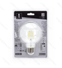LAMPADINA LED FILAMENTO G95 6W ATTACCO E27 750 LUMEN 2700K LUCE CALDA D95*H135mm ANGOLO 360 GRADI EQUIVALE A 57W INCADESCENZA LAMPADINA LED FILAMENTO G95 6W ATTACCO E27 750 LUMEN 2700K LUCE CALDA D95*H135mm ANGOLO 360 GRADI EQUIVALE A 57W INCADESCENZA