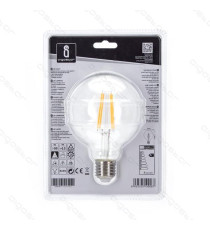 LAMPADINA LED FILAMENTO G95 6W ATTACCO E27 750 LUMEN 6500K LUCE FREDDA D95*H135mm ANGOLO 360 GRADI EQUIVALE A 57W INCADESCENZA LAMPADINA LED FILAMENTO G95 6W ATTACCO E27 750 LUMEN 6500K LUCE FREDDA D95*H135mm ANGOLO 360 GRADI EQUIVALE A 57W INCADESCENZA