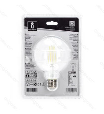 LAMPADINA LED FILAMENTO G95 8W ATTACCO E27 900 LUMEN 2700K LUCE CALDA D95*H135mm ANGOLO 360 GRADI EQUIVALE A 66W INCADESCENZA LAMPADINA LED FILAMENTO G95 8W ATTACCO E27 900 LUMEN 2700K LUCE CALDA D95*H135mm ANGOLO 360 GRADI EQUIVALE A 66W INCADESCENZA