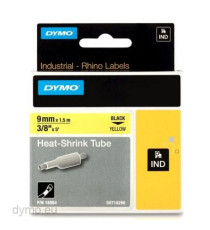 NASTRO TERMORESTRINGENTE DYMO 18053 NERO/BIANCO 9mmx1,5mt ORIGINALE PER DYMO RINHO 4200,5200,5000,6000