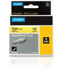 NASTRO TERMORESTRINGENTE DYMO 18055 NERO/BIANCO 12mmx1,5mt ORIGINALE PER DYMO RINHO 4200,5200,5000,6000