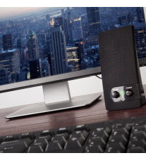 ALTOPARLANTE SPEAKER MINI EQUIPE 245330 - CASSE 6W CON JACK 3.5mm PER PC E LAPTOP - NERO - USB 2.0 ALTOPARLANTE SPEAKER MINI EQUIPE 245330 - CASSE 6W CON JACK 3.5mm PER PC E LAPTOP - NERO - USB 2.0
