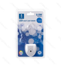 LUCE NOTTURNA LED 1W 40LUMEN CON SENSORE GIORNO/NOTTE MOD.1 6500K LUCE BIANCA SPINA ITALIANA - MISURA L75*W63*H95mm LUCE NOTTURNA LED 1W 40LUMEN CON SENSORE GIORNO/NOTTE MOD.1 6500K LUCE BIANCA SPINA ITALIANA - MISURA L75*W63*H95mm