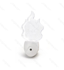 LUCE NOTTURNA LED 7 COLORI RGB 0,5W 30LUMEN CON SENSORE GIORNO/NOTTE FIOCCO DI NEVE - SPINA ITALIANA - MISURA L63*W55*H110mm LUCE NOTTURNA LED 7 COLORI RGB 0,5W 30LUMEN CON SENSORE GIORNO/NOTTE FIOCCO DI NEVE - SPINA ITALIANA - MISURA L63*W55*H110mm