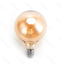 LAMPADINA LED FILAMENTO AMBRATA G125 6W ATTACCO E27 550 LUMEN 2200K LUCE CALDA D125*H175mm ANGOLO 360 EQUIVALE A 45W INCAD. LAMPADINA LED FILAMENTO AMBRATA G125 6W ATTACCO E27 550 LUMEN 2200K LUCE CALDA D125*H175mm ANGOLO 360 EQUIVALE A 45W INCAD.