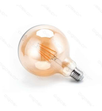 LAMPADINA LED FILAMENTO AMBRATA G125 6W ATTACCO E27 550 LUMEN 2200K LUCE CALDA D125*H175mm ANGOLO 360 EQUIVALE A 45W INCAD. LAMPADINA LED FILAMENTO AMBRATA G125 6W ATTACCO E27 550 LUMEN 2200K LUCE CALDA D125*H175mm ANGOLO 360 EQUIVALE A 45W INCAD.