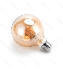 LAMPADINA LED FILAMENTO AMBRATA G95 4W ATTACCO E27 380 LUMEN 2200K LUCE CALDA D95*H135mm ANGOLO 360 EQUIVALE A 34W INCADESCENZA LAMPADINA LED FILAMENTO AMBRATA G95 4W ATTACCO E27 380 LUMEN 2200K LUCE CALDA D95*H135mm ANGOLO 360 EQUIVALE A 34W INCADESCENZA