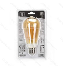 LAMPADINA LED FILAMENTO AMBRATA G80 4W ATTACCO E27 380 LUMEN 2200K LUCE CALDA D80*H120mm ANGOLO 360 EQUIVALE A 34W INCADESCENZA LAMPADINA LED FILAMENTO AMBRATA G80 4W ATTACCO E27 380 LUMEN 2200K LUCE CALDA D80*H120mm ANGOLO 360 EQUIVALE A 34W INCADESCENZA