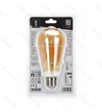 LAMPADINA LED FILAMENTO AMBRATA ST64 8W ATTACCO E27 800 LUMEN 2200K LUCE CALDA D64*H142mm ANGOLO 360 EQUIVALE A 60W INCADESCENZA LAMPADINA LED FILAMENTO AMBRATA ST64 8W ATTACCO E27 800 LUMEN 2200K LUCE CALDA D64*H142mm ANGOLO 360 EQUIVALE A 60W INCADESCENZA