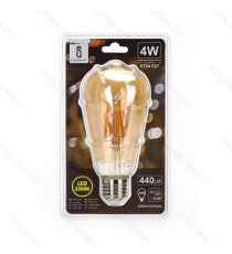 LAMPADINA LED FILAMENTO AMBRATA ST64 6W ATTACCO E27 600 LUMEN 2200K LUCE CALDA D64*H142mm ANGOLO 360 EQUIVALE A 48W INCADESCENZA LAMPADINA LED FILAMENTO AMBRATA ST64 6W ATTACCO E27 600 LUMEN 2200K LUCE CALDA D64*H142mm ANGOLO 360 EQUIVALE A 48W INCADESCENZA