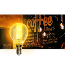 LAMPADINA LED FILAMENTO ST64 6W ATTACCO E27 750 LUMEN 6500K LUCE FREDDA D64*H142mm ANGOLO 360 EQUIVALE A 57W INCADESCENZA