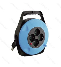 AVVOLGICAVO PROLUNGA ELETTRICA 20 METRI - 4 PRESE (2 P30 e 2 P17/11) SPINA 16A 250VCON PROTEZIONE BAMBINI