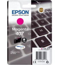 EPSON 407 CIANO C13T07U240 CARTUCCIA ORIGINALE PER EPSON WorkForce Pro WF-4745 CAPACITA' 20,3ml 1.900 PAGINE
