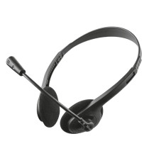 CUFFIA STEREO CON MICROFONO ZIVA TRUST 21517 - JACK 3.5MM - CUFFIE CON MICROFONO REGOLABILE CON CAVO 1,8MT CUFFIA STEREO CON MICROFONO ZIVA TRUST 21517 - JACK 3.5MM - CUFFIE CON MICROFONO REGOLABILE CON CAVO 1,8MT