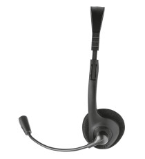 CUFFIA STEREO CON MICROFONO ZIVA TRUST 21517 - JACK 3.5MM - CUFFIE CON MICROFONO REGOLABILE CON CAVO 1,8MT CUFFIA STEREO CON MICROFONO ZIVA TRUST 21517 - JACK 3.5MM - CUFFIE CON MICROFONO REGOLABILE CON CAVO 1,8MT