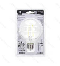 LAMPADINA LED FILAMENTO G80 6W ATTACCO E27 750 LUMEN 6500K LUCE FREDDA D80*H120mm ANGOLO 360 EQUIVALE A 57W INCADESCENZA LAMPADINA LED FILAMENTO G80 6W ATTACCO E27 750 LUMEN 6500K LUCE FREDDA D80*H120mm ANGOLO 360 EQUIVALE A 57W INCADESCENZA
