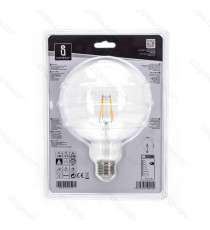 LAMPADINA LED FILAMENTO G125 4W ATTACCO E27 450 LUMEN 2700K LUCE CALDA D125*H175mm ANGOLO 360 EQUIVALE A 39W INCADESCENZA LAMPADINA LED FILAMENTO G125 4W ATTACCO E27 450 LUMEN 2700K LUCE CALDA D125*H175mm ANGOLO 360 EQUIVALE A 39W INCADESCENZA