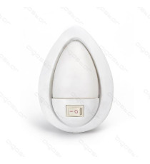 LUCE NOTTURNA LED 1W 30 LUMEN CON INTERRUTTORE ON-OFF MOD.1 6500K LUCE BIANCA SPINA ITALIANA - L62*W67*H108mm LUCE NOTTURNA LED 1W 30 LUMEN CON INTERRUTTORE ON-OFF MOD.1 6500K LUCE BIANCA SPINA ITALIANA - L62*W67*H108mm