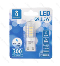 LAMPADINA LED G9 5W 450 LUMEN 6500K LUCE FREDDA W16*H60mm ANGOLO 360 GRADI EQUIVALE A 39W INCADESCENZA
