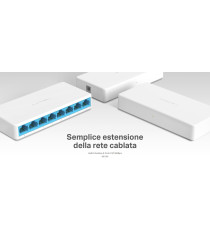 SWITCH MERCUSYS ETHERNET - 5 PORTE - 10/100/1000 Mbps - PLUG AND PLAY - Dimensioni: 80 × 48mm SWITCH MERCUSYS ETHERNET - 5 PORTE - 10/100/1000 Mbps - PLUG AND PLAY - Dimensioni: 80 × 48mm