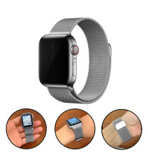 CINTURINO IN ACCIAIO SILVER 38MM E 40MM MAGNETICO IN ACCIAO INOSSIDABILE PER APPLE WATCH SERIE 2-3-4-5 MATERIALE ALTA QUALITA'  CINTURINO IN ACCIAIO SILVER 38MM E 40MM MAGNETICO IN ACCIAO INOSSIDABILE PER APPLE WATCH SERIE 2-3-4-5 MATERIALE ALTA QUALITA'