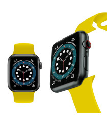 CINTURINO IN SILICONE ARANCIONE 38MM 40MM MISURA S SPORTIVO PER APPLE WATCH SERIE 2-3-4-5 ALTA QUALITA' CHIUSURA PIN-AND-TUCK