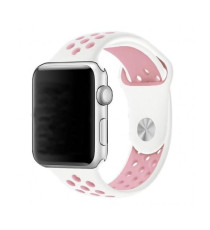CINTURINO IN SILICONE BIANCO/ROSA 42MM 44MM MISURA S MOD. NIKE PER APPLE WATCH SERIE 2-3-4-5 ALTA QUALITA' CHIUSURA PIN-AND-TUCK CINTURINO IN SILICONE BIANCO/ROSA 42MM 44MM MISURA S MOD. NIKE PER APPLE WATCH SERIE 2-3-4-5 ALTA QUALITA' CHIUSURA PIN-AND-TUCK