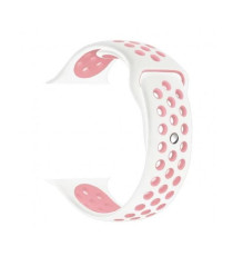 CINTURINO IN SILICONE BIANCO/ROSA 42MM 44MM MISURA S MOD. NIKE PER APPLE WATCH SERIE 2-3-4-5 ALTA QUALITA' CHIUSURA PIN-AND-TUCK CINTURINO IN SILICONE BIANCO/ROSA 42MM 44MM MISURA S MOD. NIKE PER APPLE WATCH SERIE 2-3-4-5 ALTA QUALITA' CHIUSURA PIN-AND-TUCK